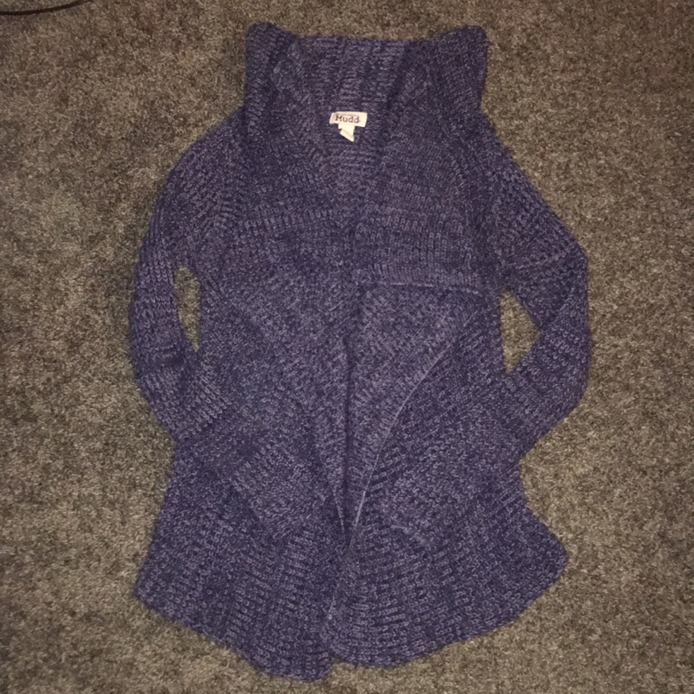 Long asymmetrical front cardigan